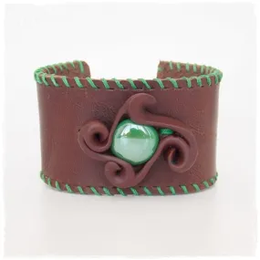 Artistic Leather Cuff Bracelet - "Banshee's Mind"