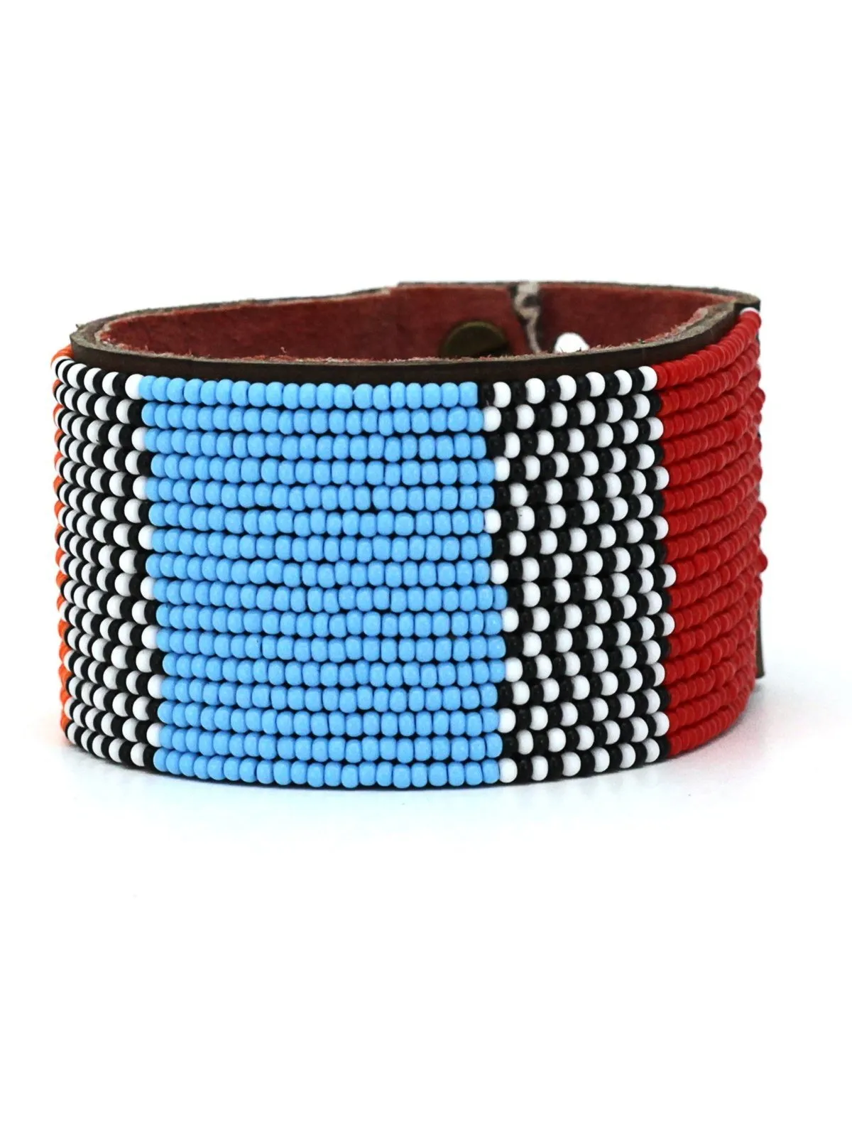 Atlas Multi Beaded Leather Cuff