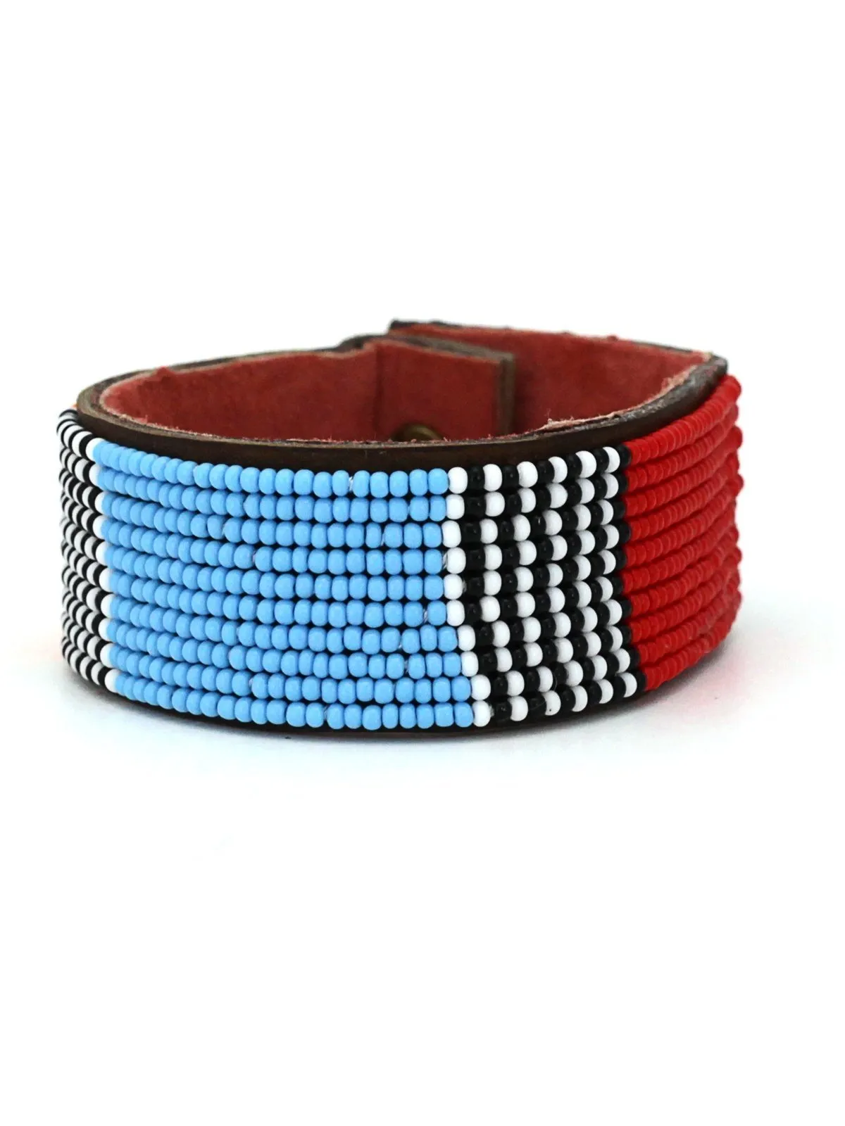 Atlas Multi Beaded Leather Cuff