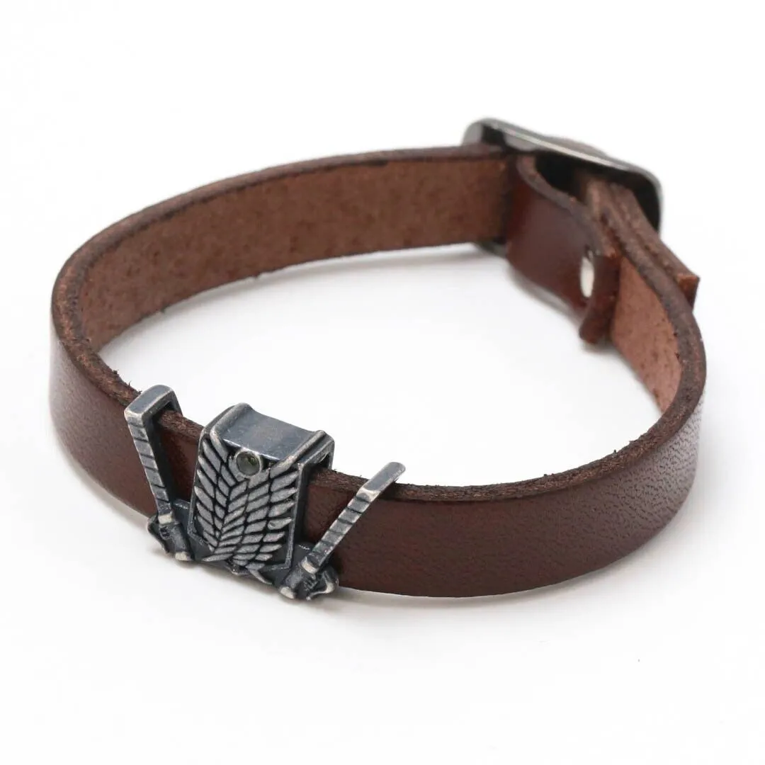 Attack on Titan Levi Ackerman Leather Bracelet Japan Limited