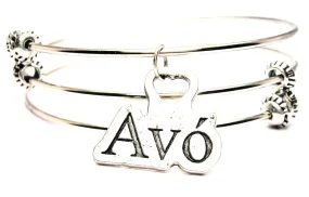 Avó Portuguese Grandmother Triple Style Expandable Bangle Bracelet