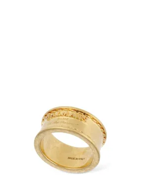 Balmain   Signature tubular brass ring 