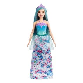 Barbie Dreamtopia Petite-Turquoise Hair Princess Doll with Sparkly Bodice, Princess Skirt and Tiara for Kids Ages 3 Years and Up