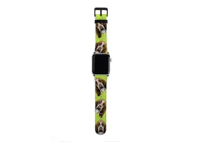 Basset Hound Mell Green Apple Watch Strap