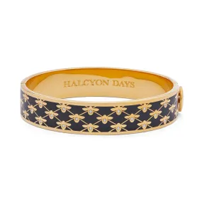 Bee Sparkle Trellis Black & Gold Bangle