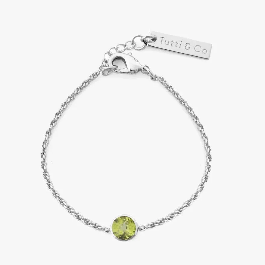 Birthstone Bracelet Silver - Choice of Month Stones