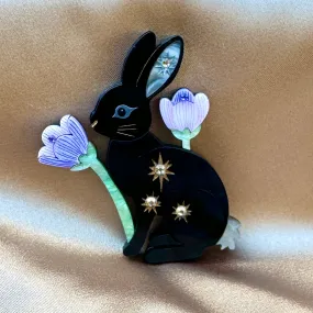 Black Rabbit - Brooch