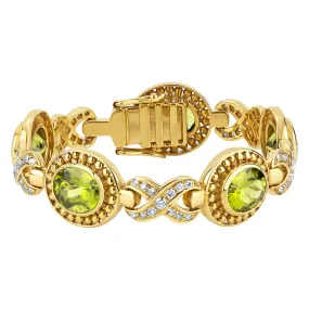 Bracelet- Peridot And Diamond (1451A)