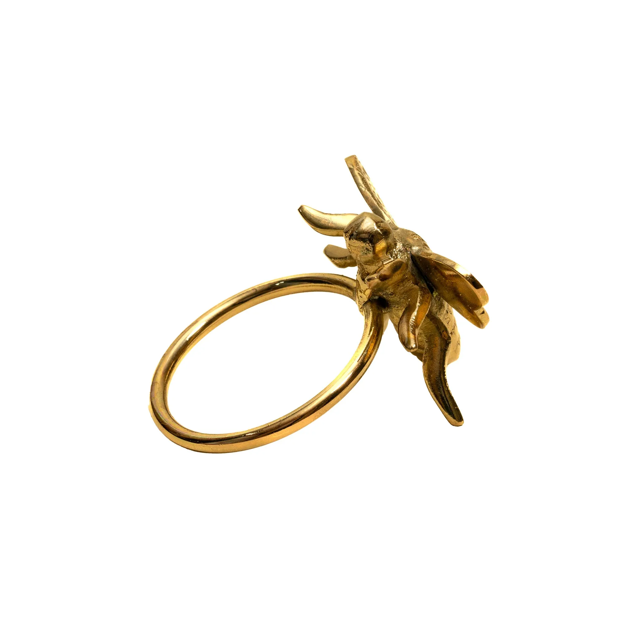 Brass Napkin Ring Honey Bee