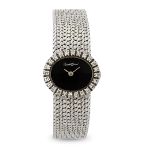 Bueche Girod 18K White Gold and Diamond Watch