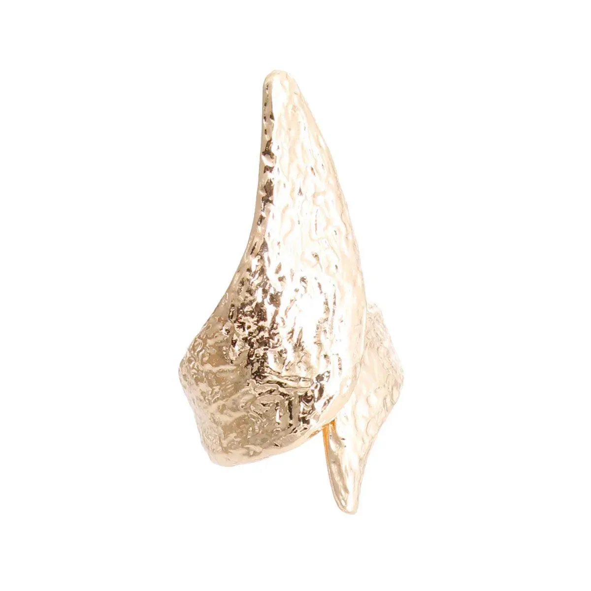 Bypass Hinge Cuff Bracelet: Hammered Gold Fashion Jewelry