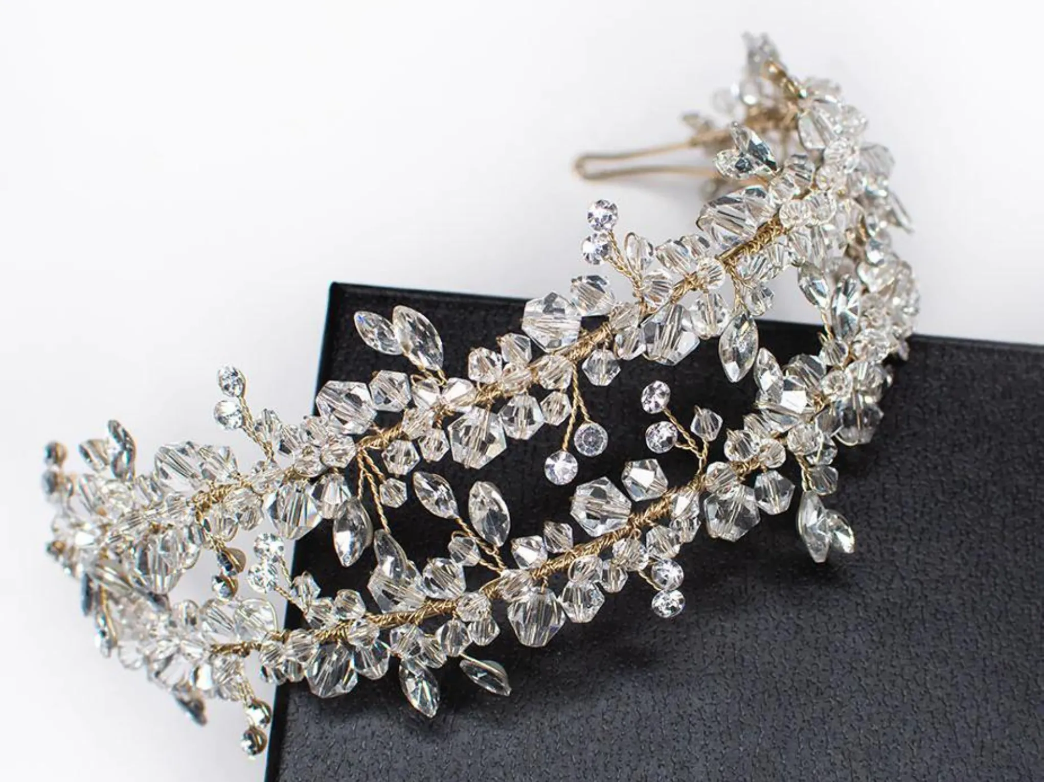 Celina - Twin Band Classical Crystal Headband