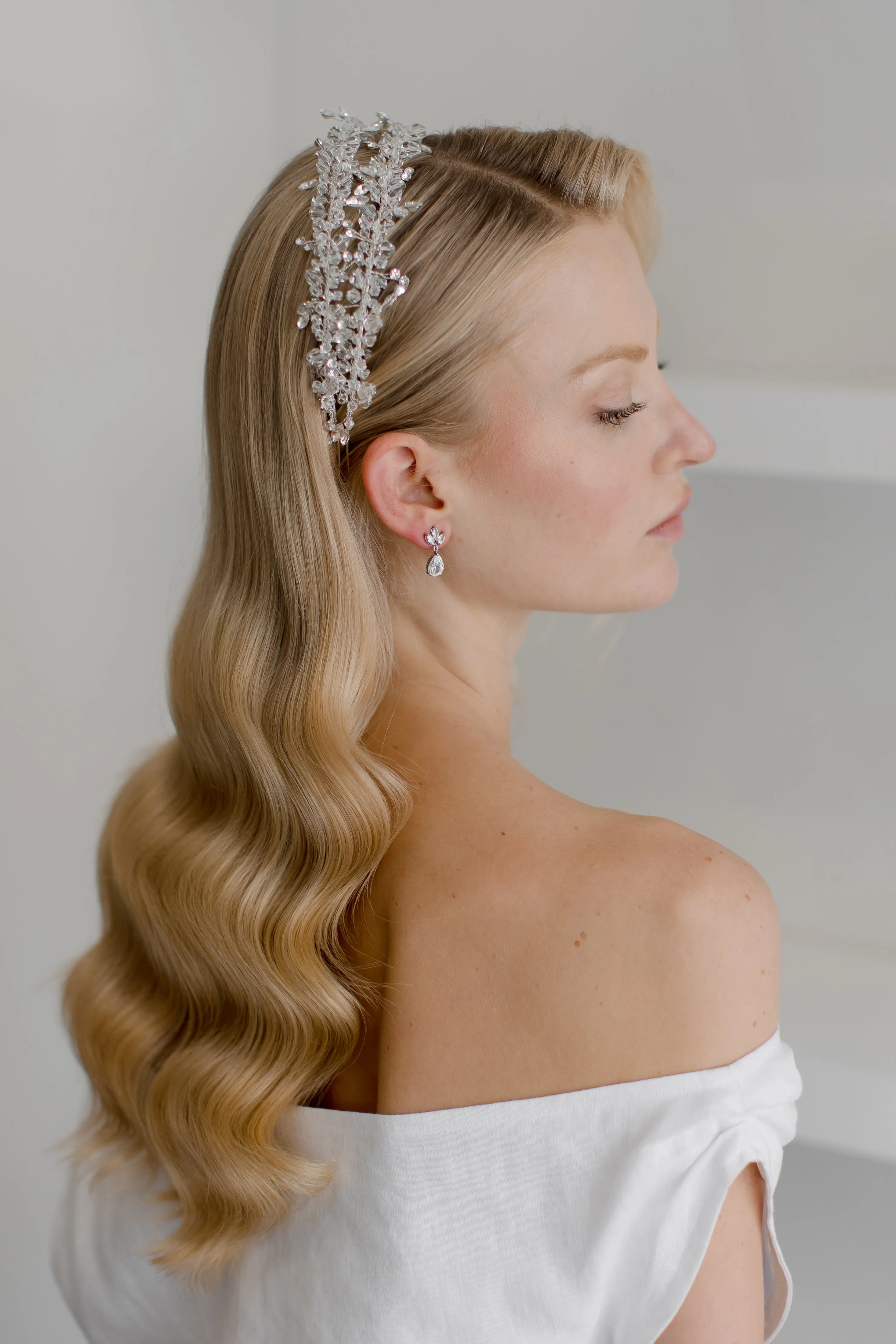 Celina - Twin Band Classical Crystal Headband