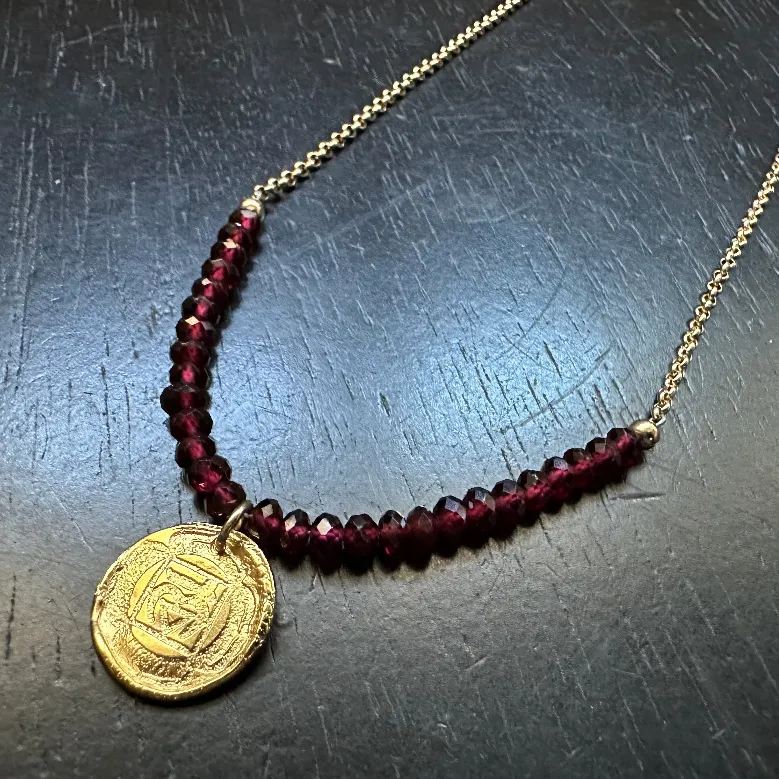 Chakra Kahn: Gold Chakra Necklace with Crystal Strand