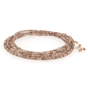 Champagne Garnet Wrap Bracelet - Necklace