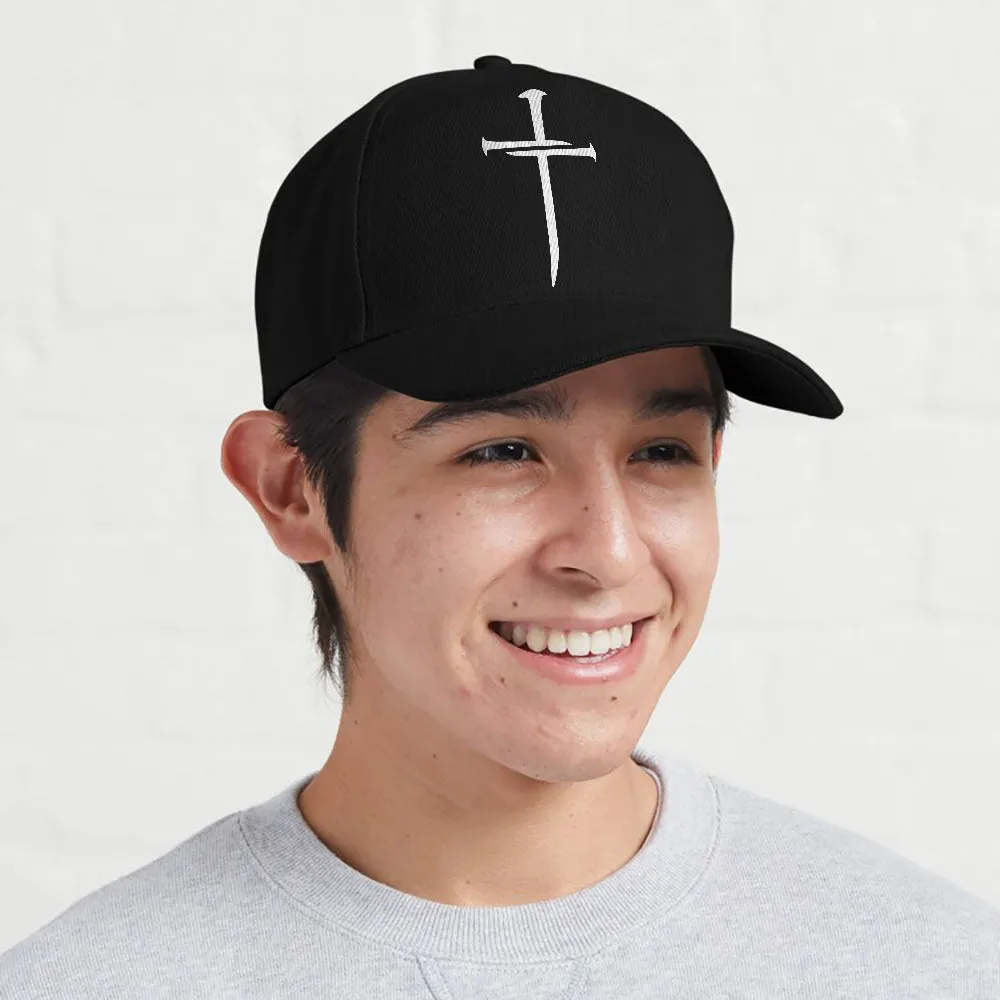 Christian Nail Cross Faith Distressed Religious Men Women Cap