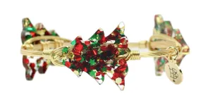 Christmas Confetti Tree Bangle Bracelet