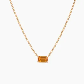 Citrine Birthstone Necklace