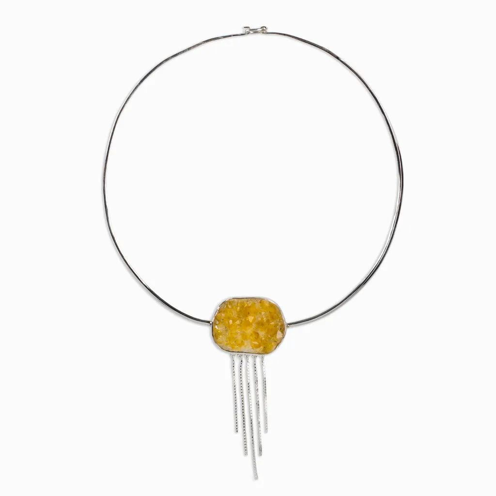 Citrine Druzy Necklace