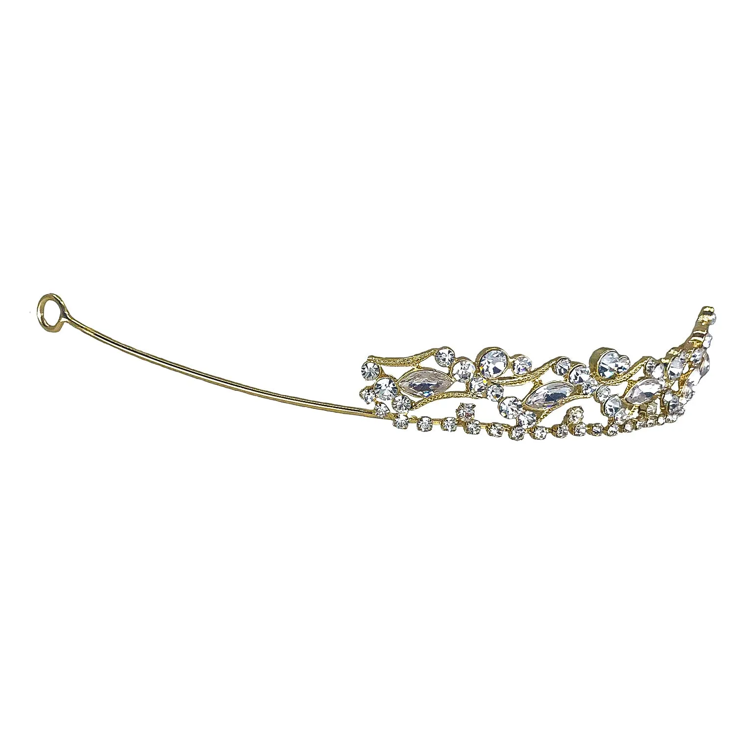 Claudia Marquise Crystal Gold Tiara