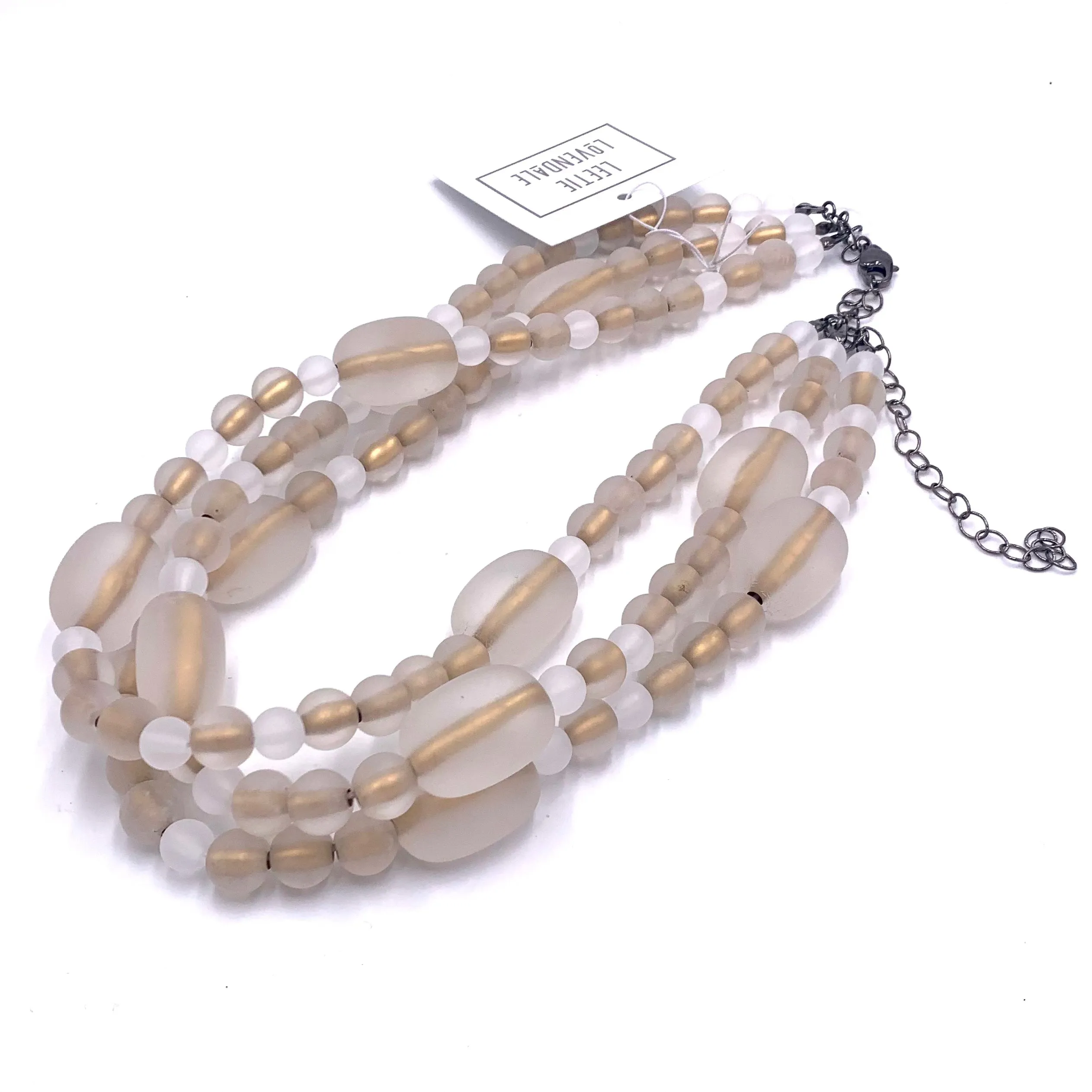 Clear Frosted Luxe Morgan Necklace