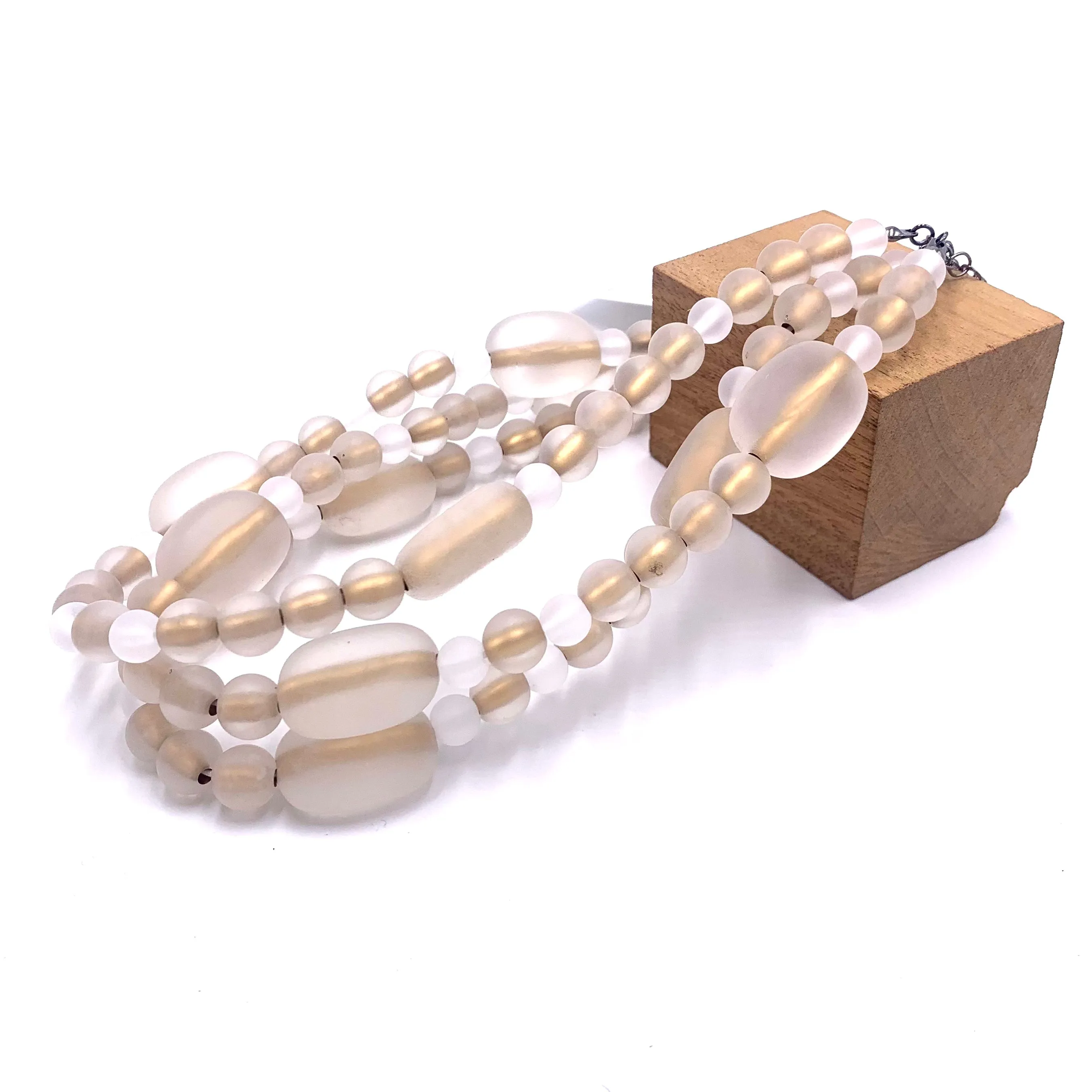 Clear Frosted Luxe Morgan Necklace