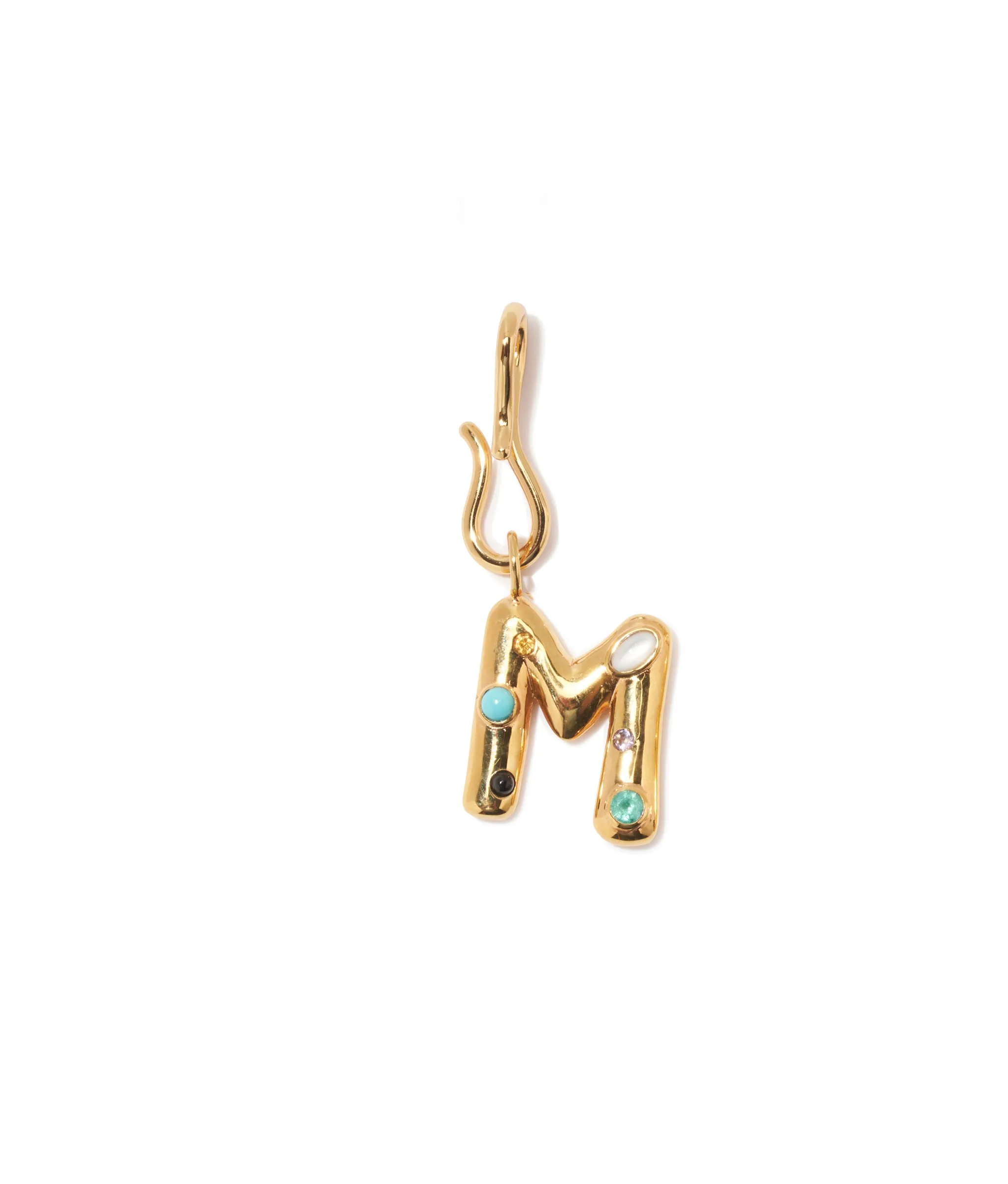 Confetti Letter “M” Mood Charm