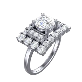 Cubic Zirconia Engagement Ring- Customer Designed Style 6120