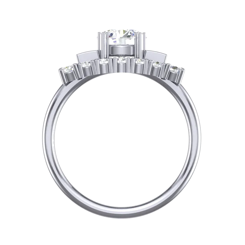 Cubic Zirconia Engagement Ring- Customer Designed Style 6120