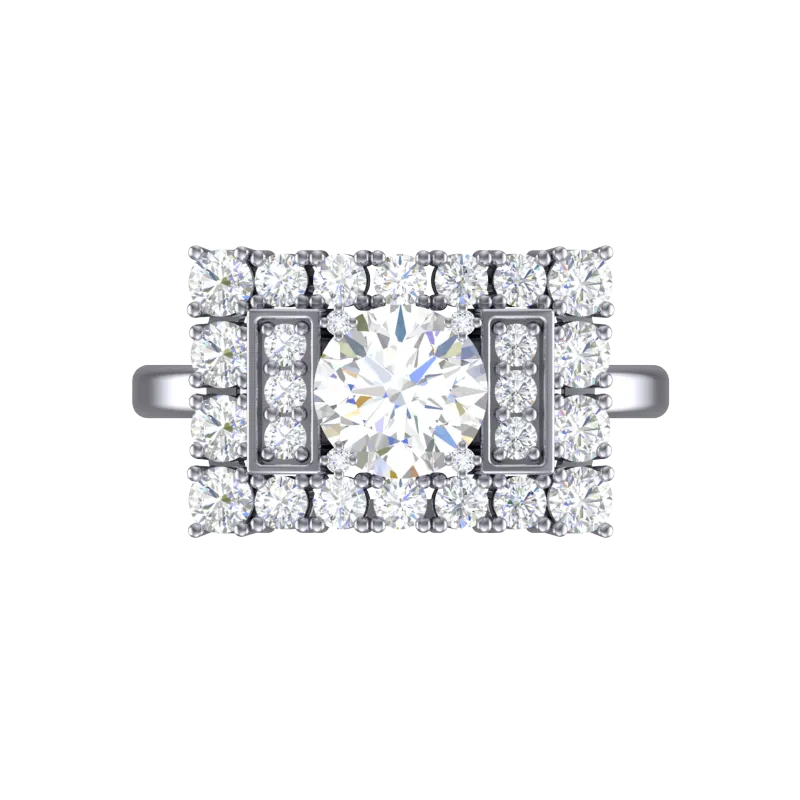 Cubic Zirconia Engagement Ring- Customer Designed Style 6120