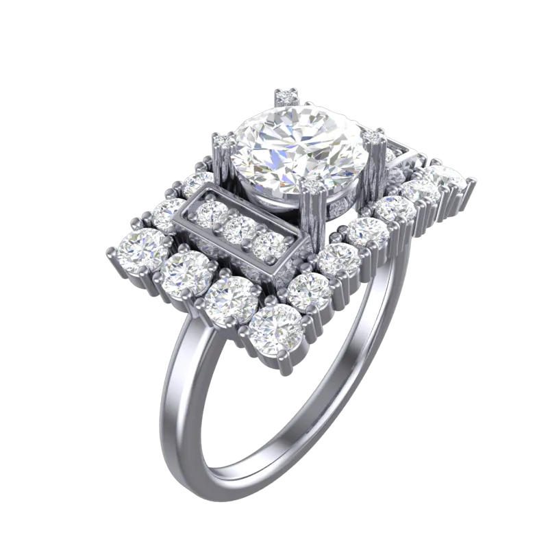 Cubic Zirconia Engagement Ring- Customer Designed Style 6120