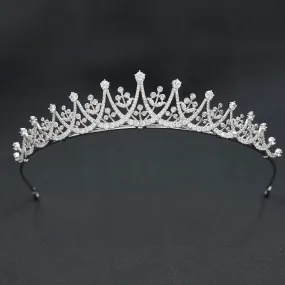 Cubic Zirconia Princess Wedding Tiara for,Crystal Tiaras Diademe for Women CH10376