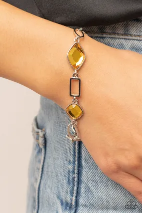 Dazzle for Days - Yellow Bracelet - Paparazzi Accessories