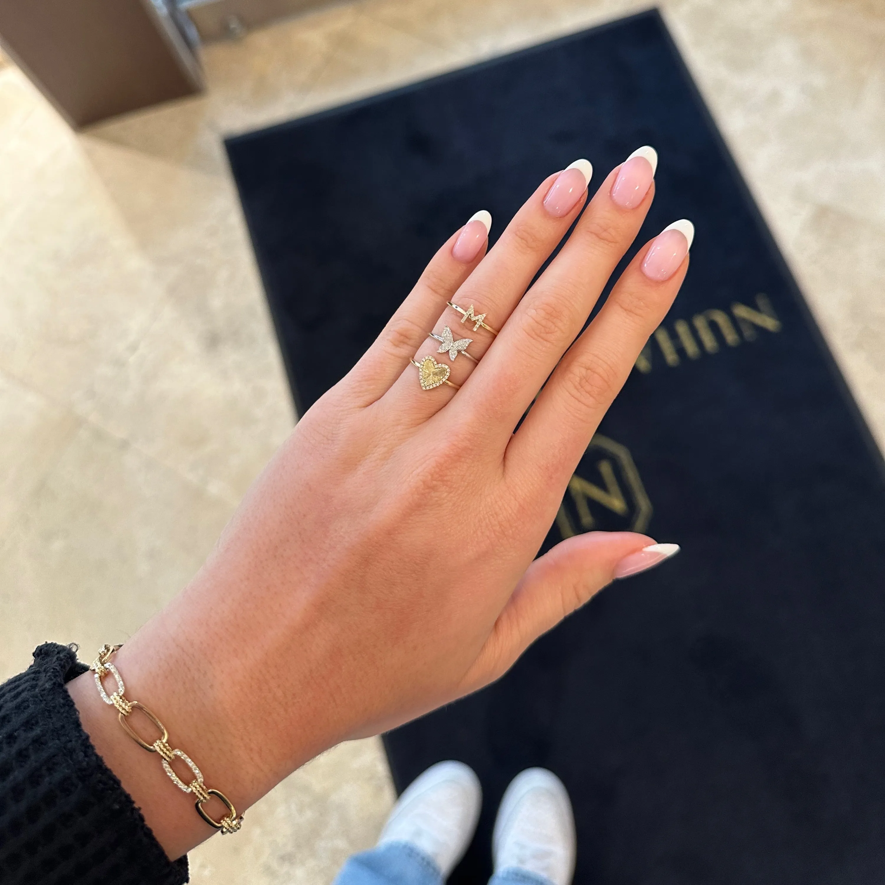 Diamond Initial Ring