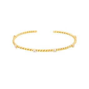 Diamond Twisted Bangle