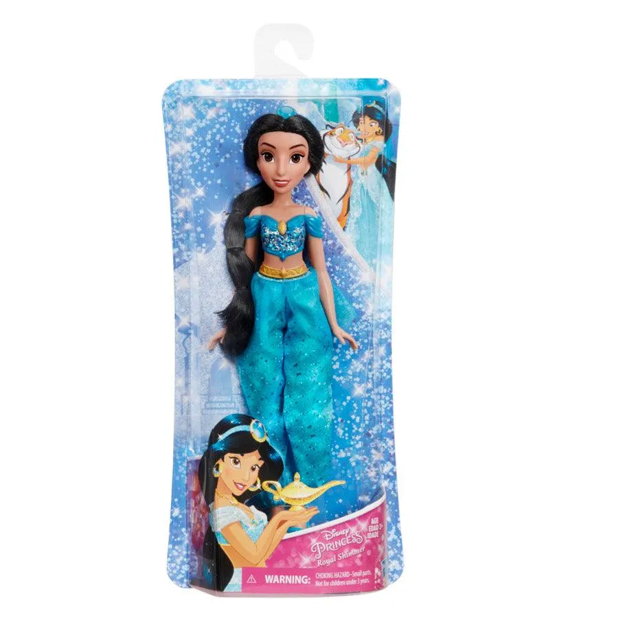 Disney Princess Royal Shimmer Jasmine Fashion doll, Toy Doll for 3 Year Old and Up