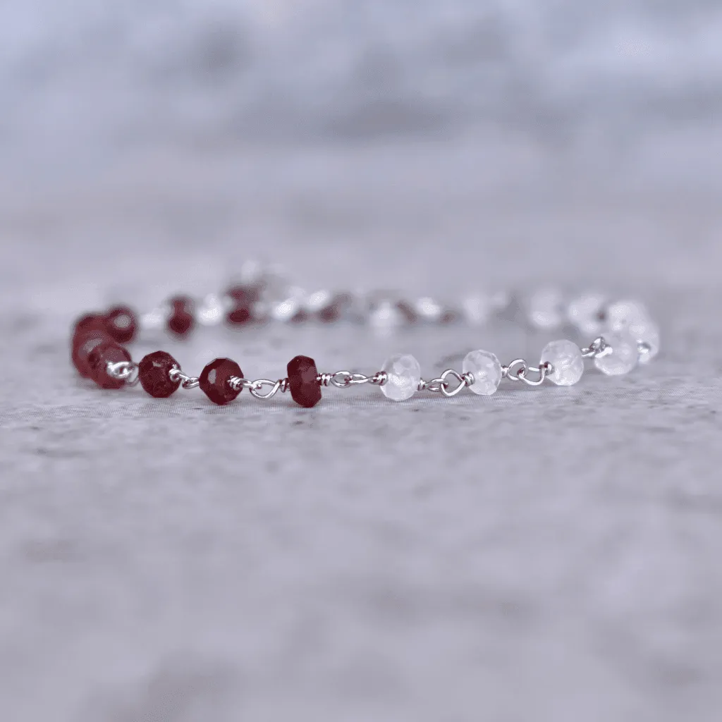 Divine Emotions  - Rose Quartz & Garnet Bracelets