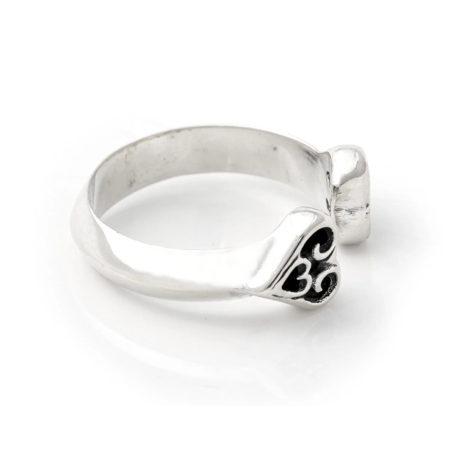 Double Tribal Heart Ring - Small