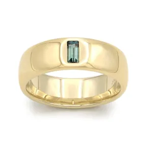 Drew Ring • Blue Sapphire Diamond • Yellow Gold