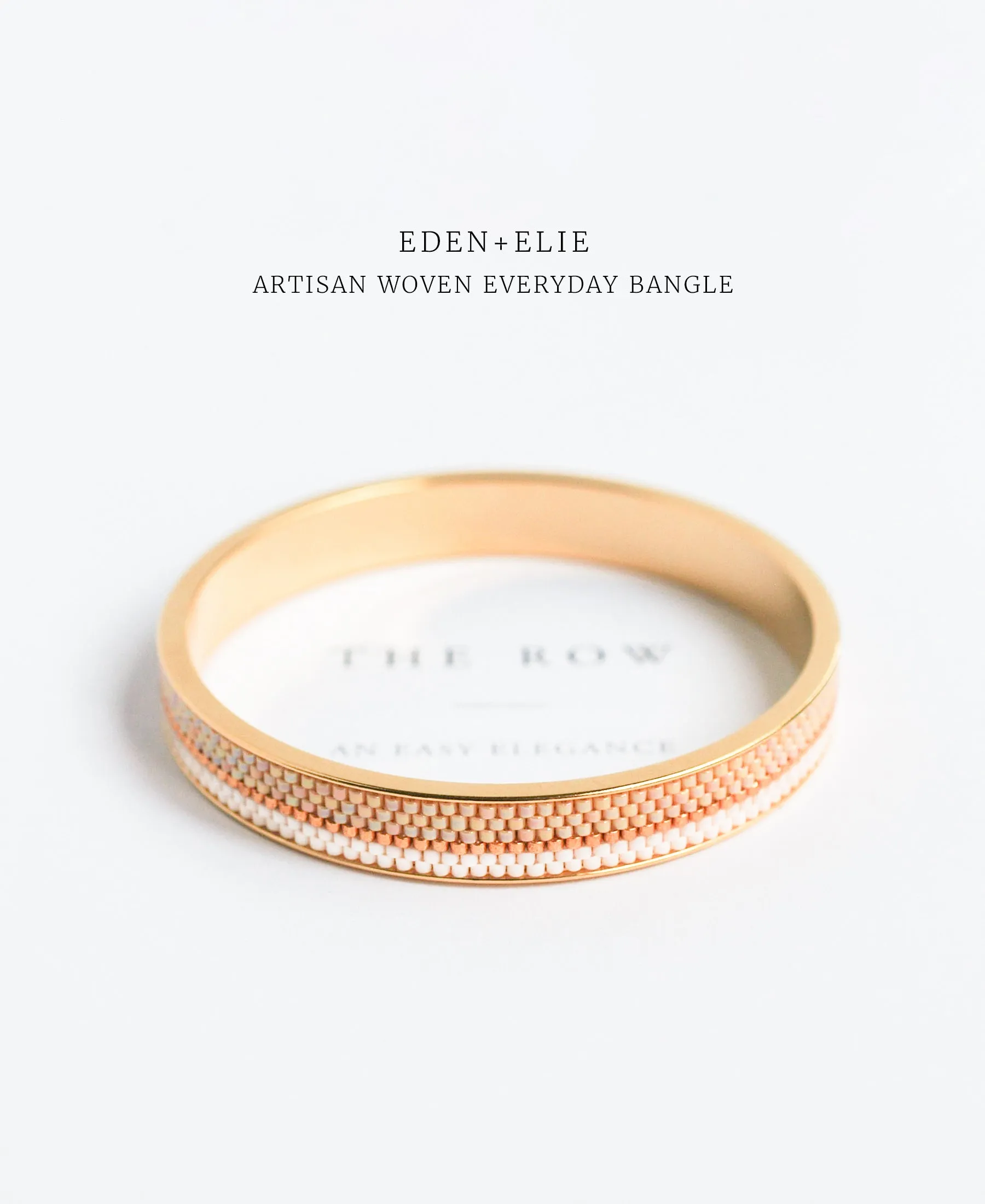 EDEN   ELIE Everyday Gold Narrow Bangle - cabernet red