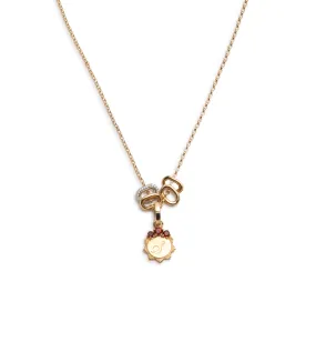 Engravable Birthstone Pendant : Fine Belcher Necklace