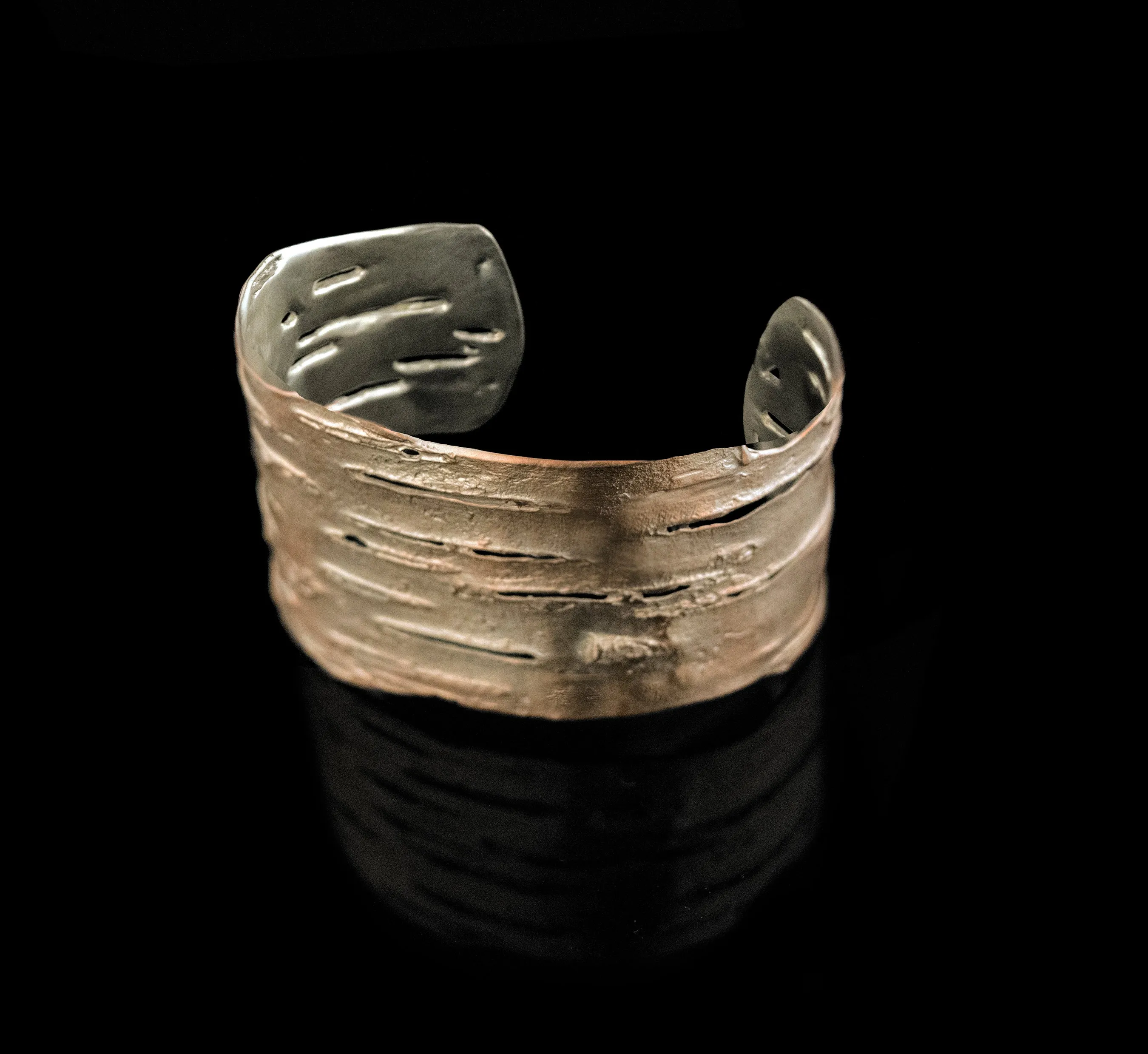 Fine Birch Silver Cuff