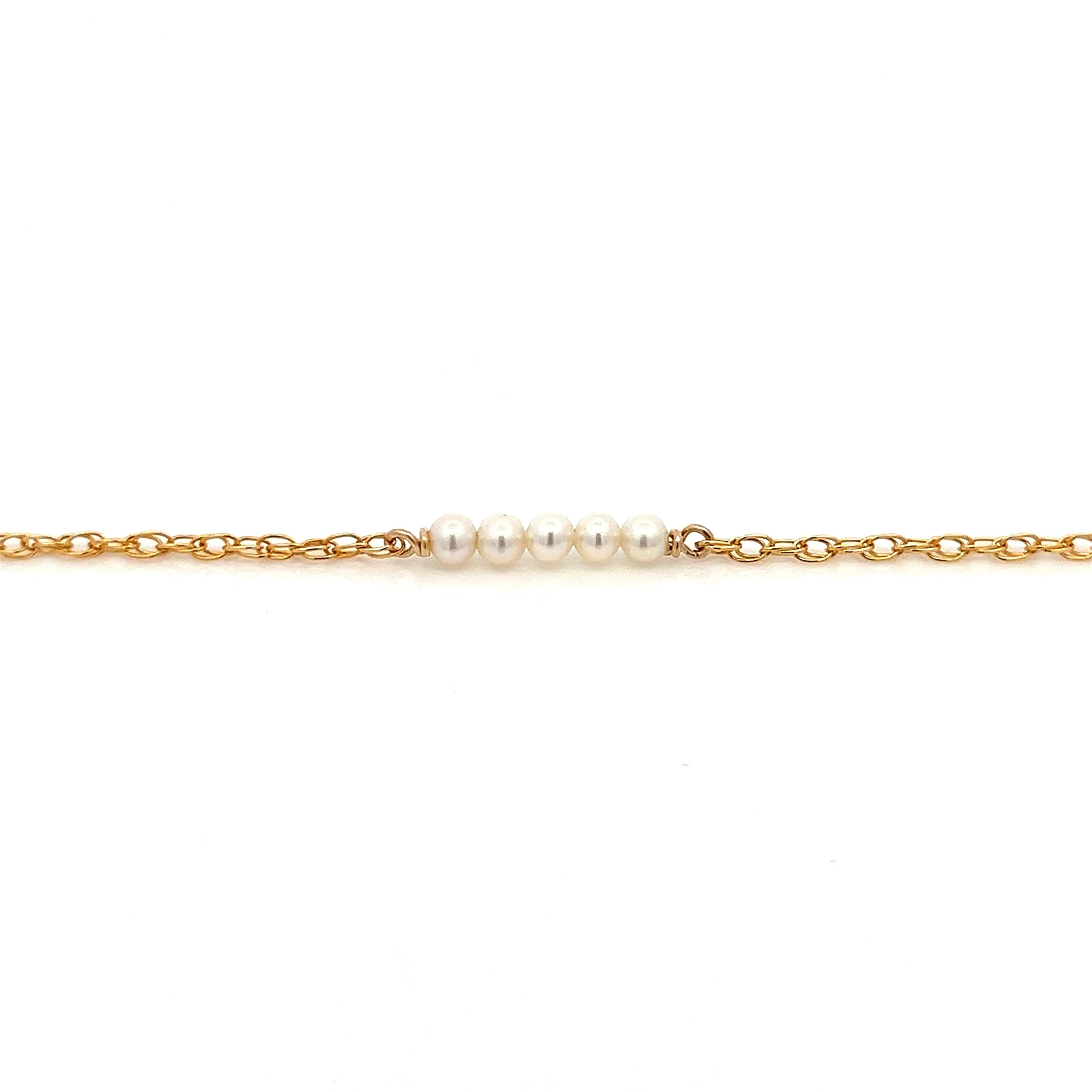 five-bar baby pearl bracelet