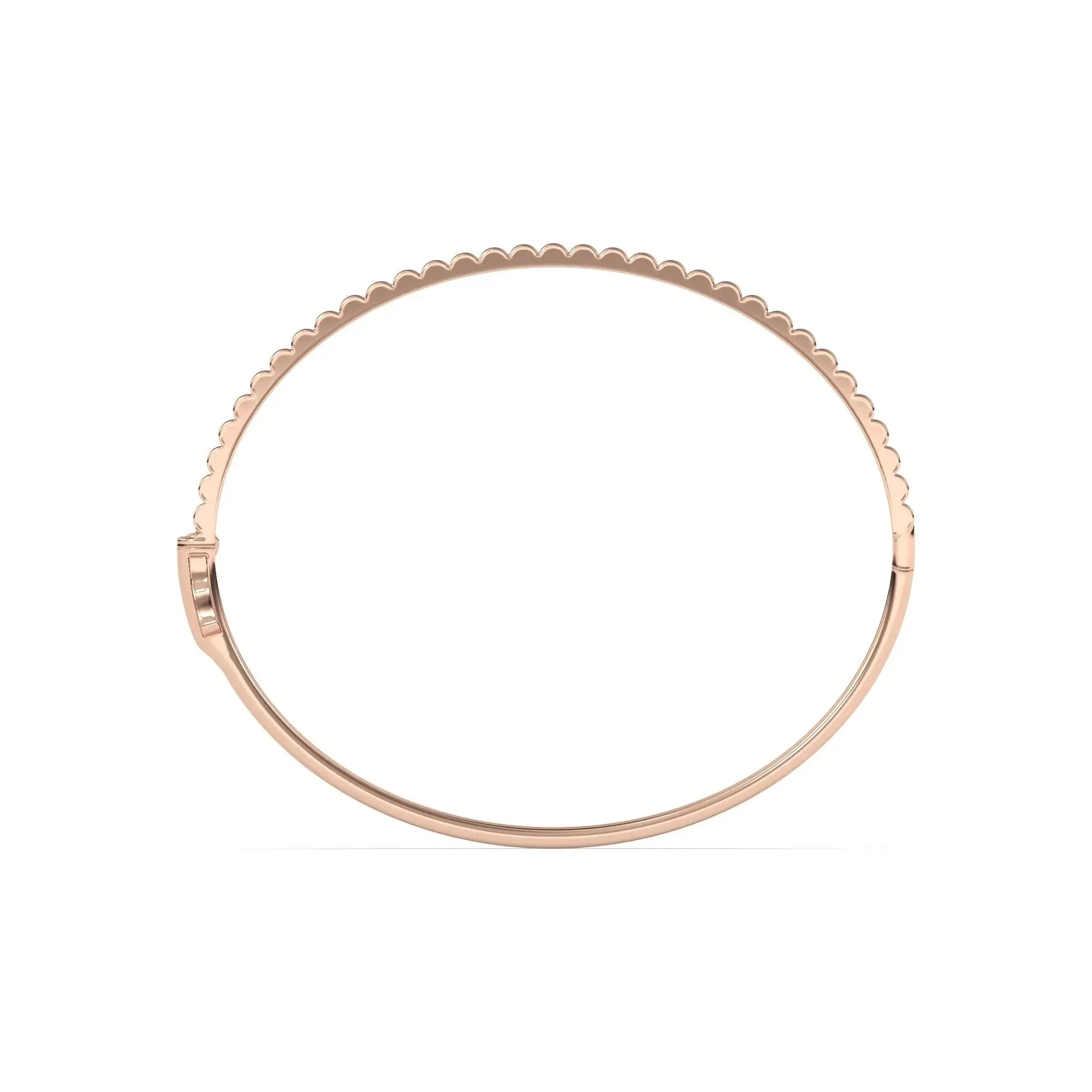 Fluted Gold Bangle