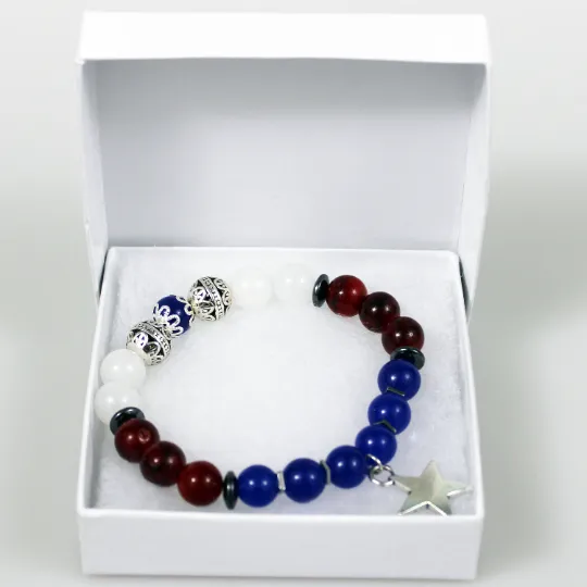 Fourth of July Bead Bracelet