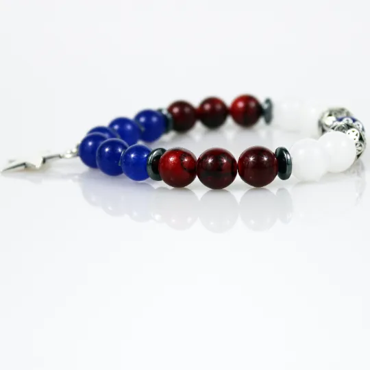 Fourth of July Bead Bracelet