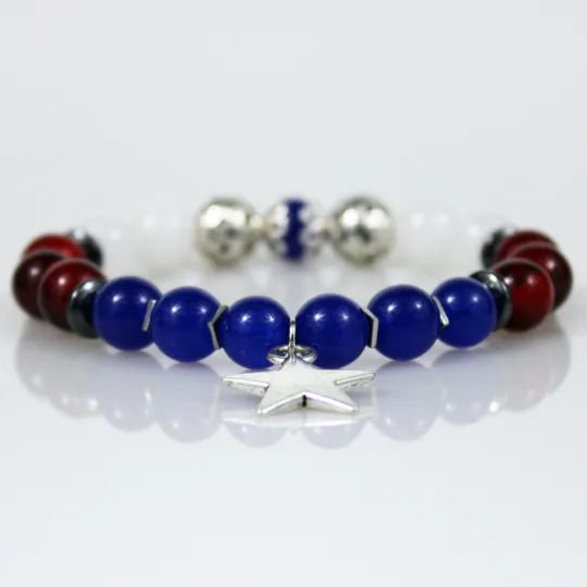 Fourth of July Bead Bracelet