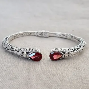 Garnet .925 Sterling Silver Bracelet from Bali