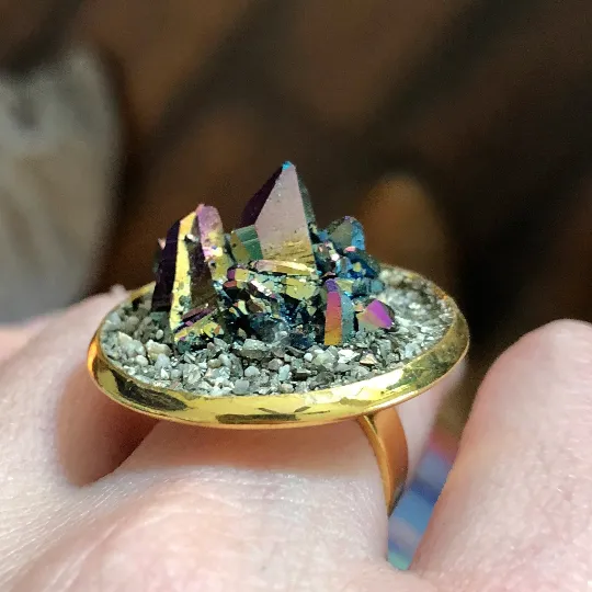 Gemstone Cluster Ring