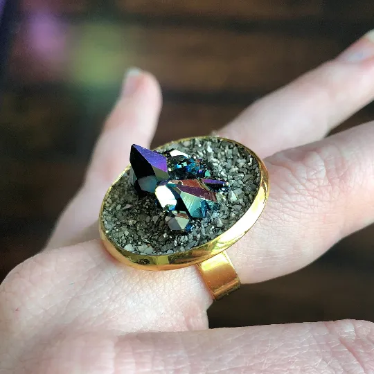 Gemstone Cluster Ring